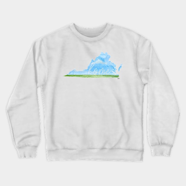 Virginia Home State Crewneck Sweatshirt by RuthMCreative